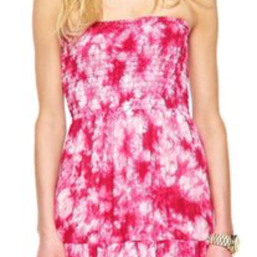 MICHAEL KORS Pink Tie Dye Maxi Dress, Size M